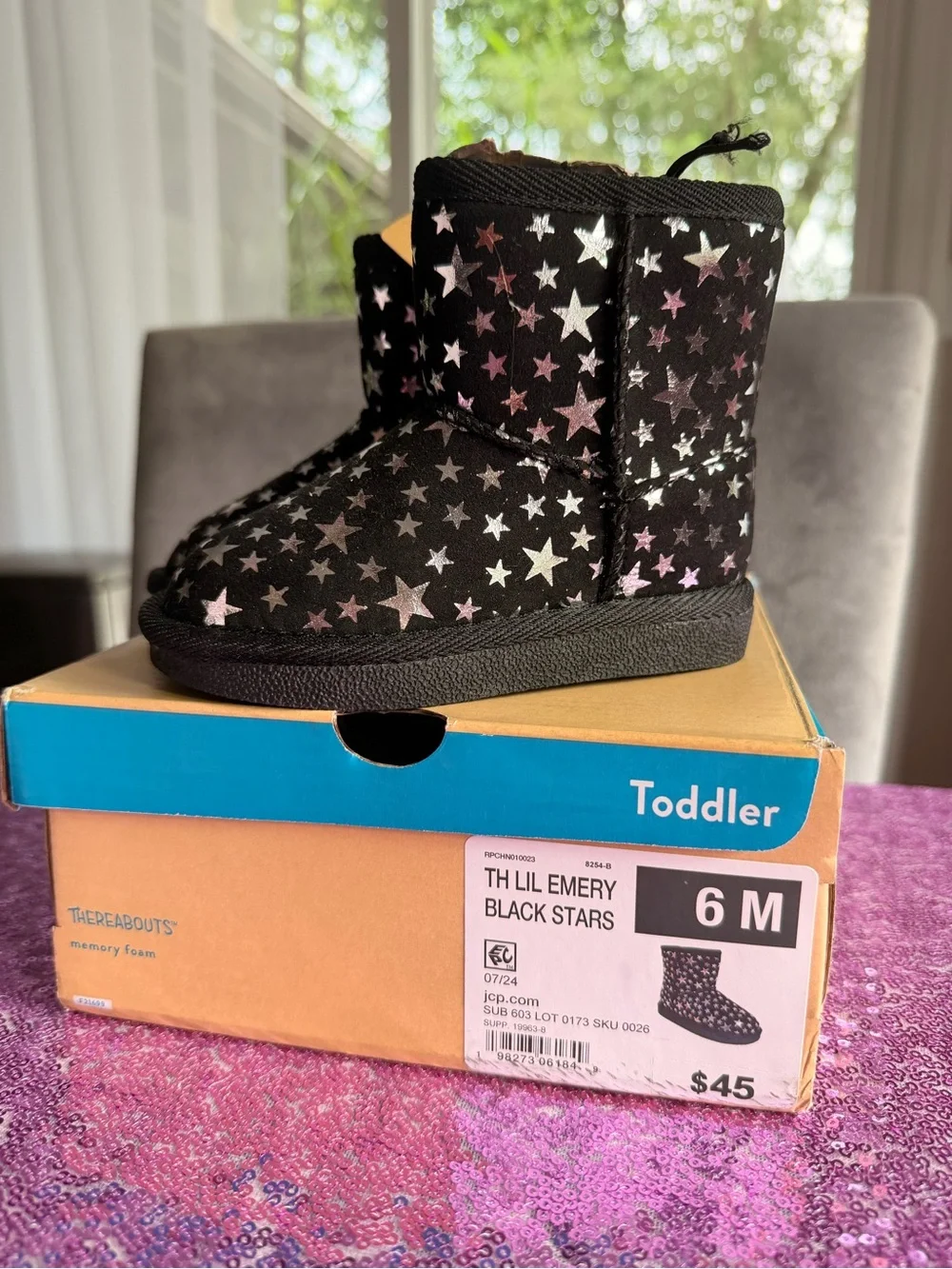 Toddler Black Star Boots - 6M